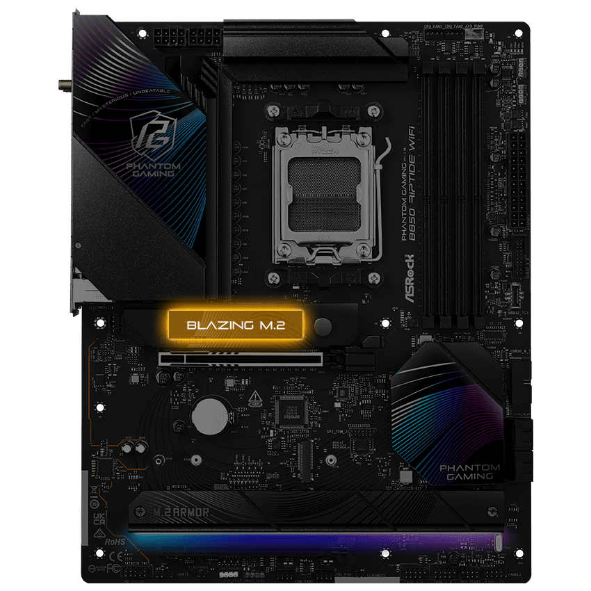ASRock B850 RIPTIDE WIFI AM5 ATX Motherboard - Newegg.com